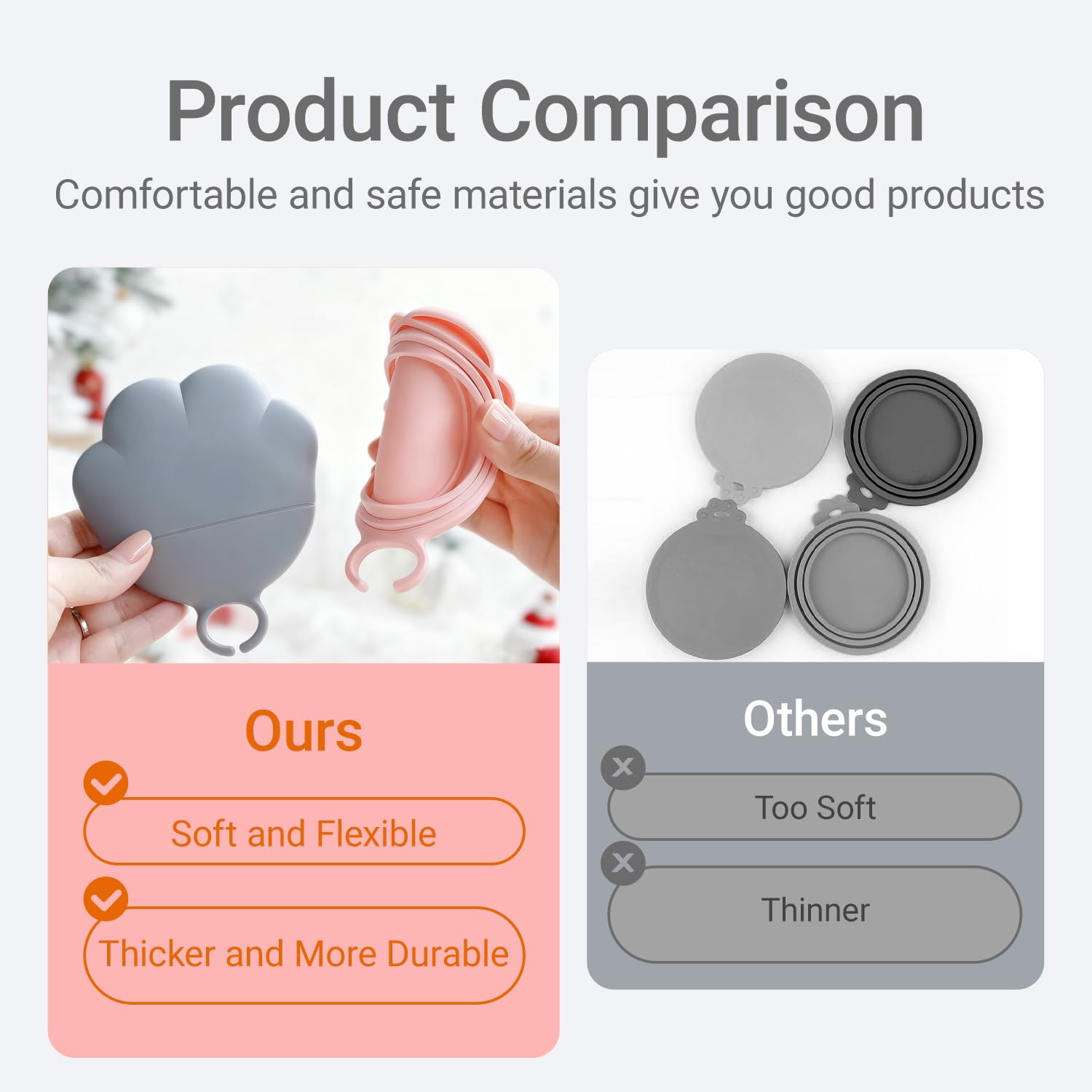 Ydeer reusable silicone lids are odor and stain resistant for long-lasting use.
