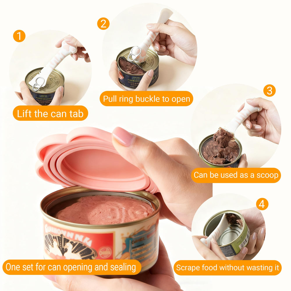 Ydeer lids form a soft seal around the can edge to prevent leaks.