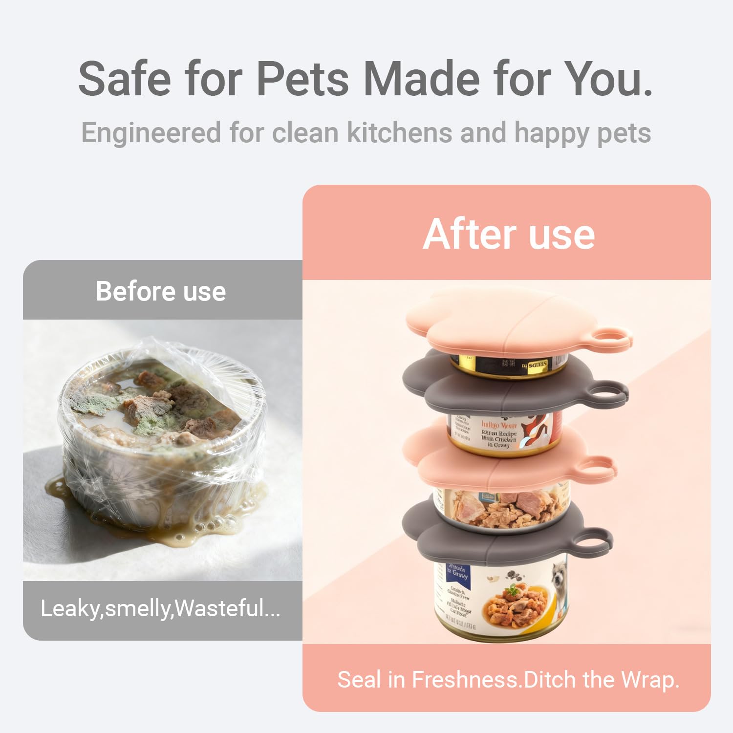 Ydeer silicone can lids seal tightly to help keep food fresh.