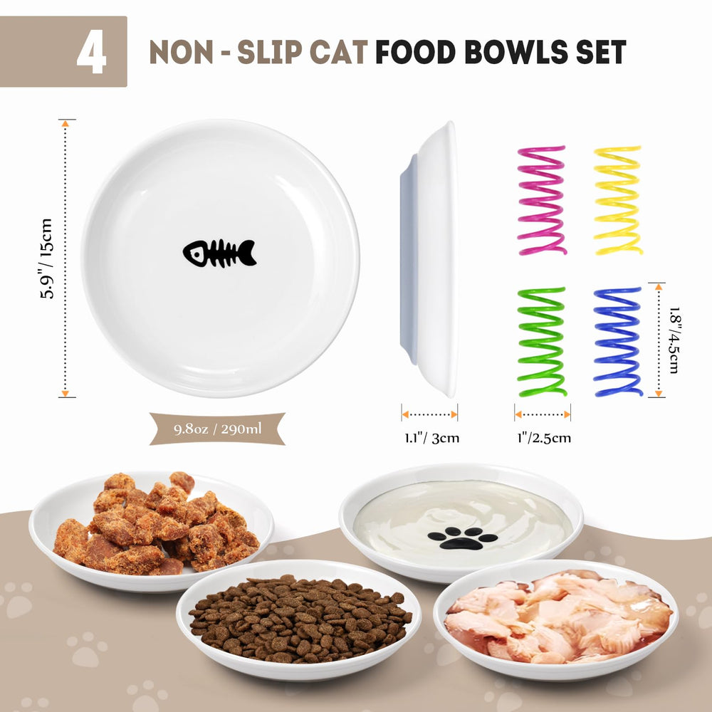 Yeahgo whisker-friendly shallow bowl designed for comfortable cat dining.