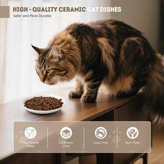 Yeahgo ceramic bowls resist stains and are easy to clean by hand.