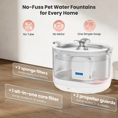 YEAPAW stainless steel tray and tank ensure safe, hygienic drinking for cats.