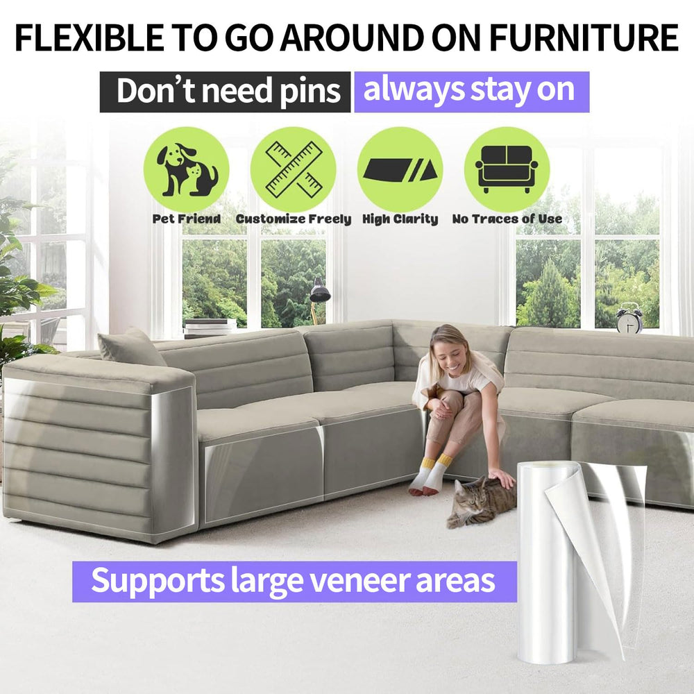 High‑adhesion 0.12mm cat scratch tape adheres firmly to furniture.