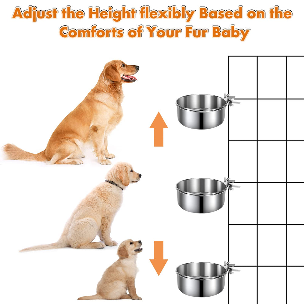 YECERCAN kennel water bowl installation with wing nuts for quick setup.
