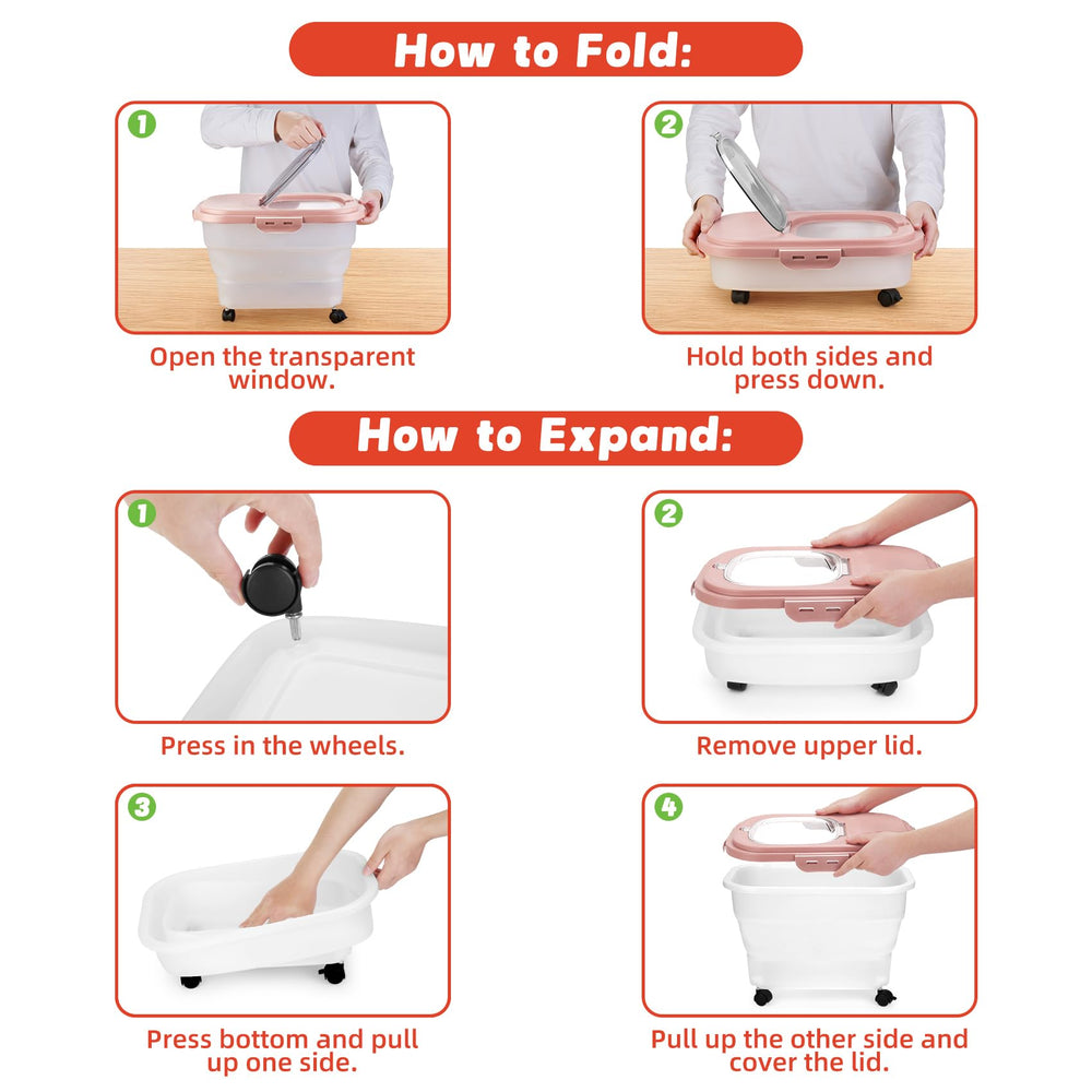 YECERCAN silicone-sealing latch ensures airtight freshness and pest protection