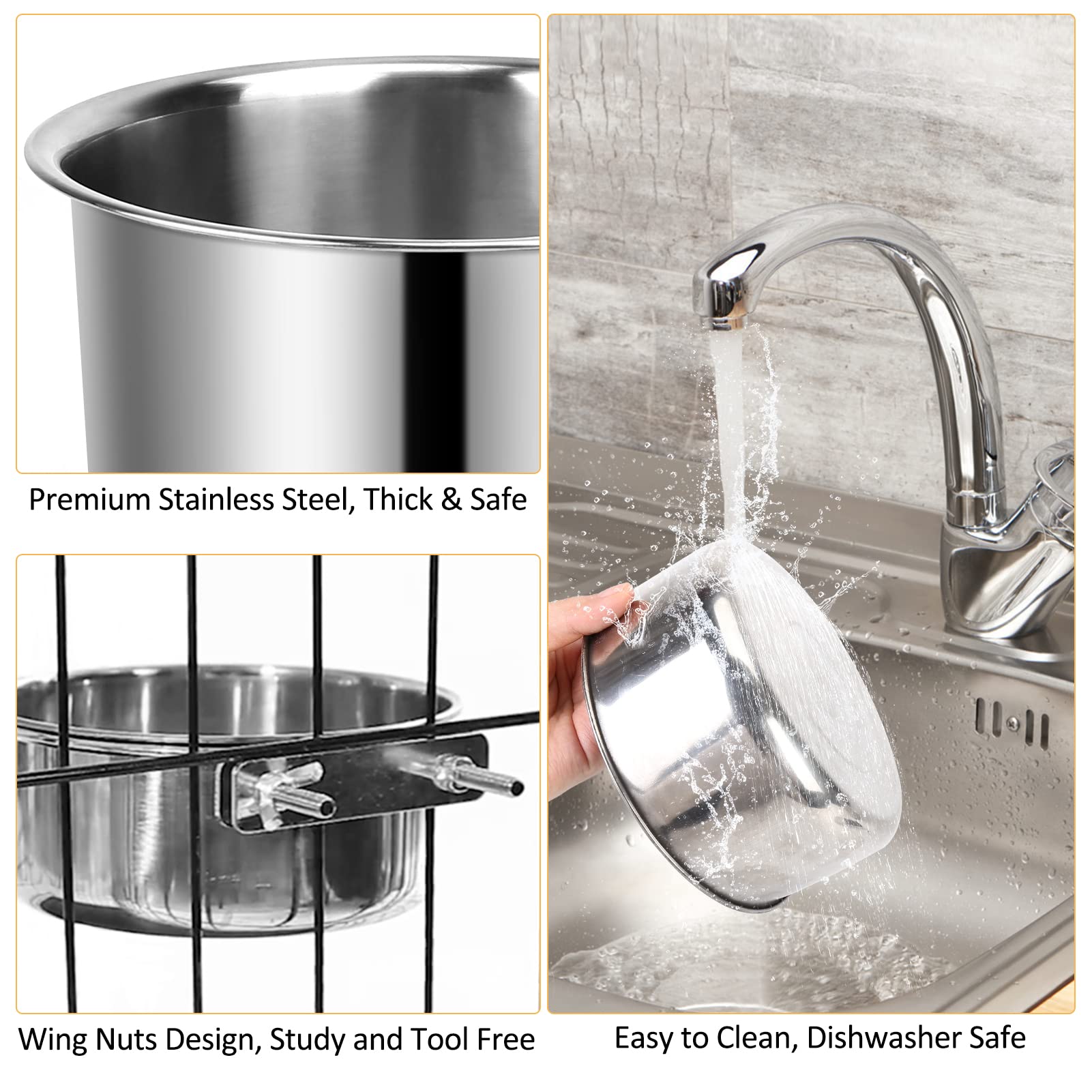 YECERCAN close-up shows durable stainless steel surface.