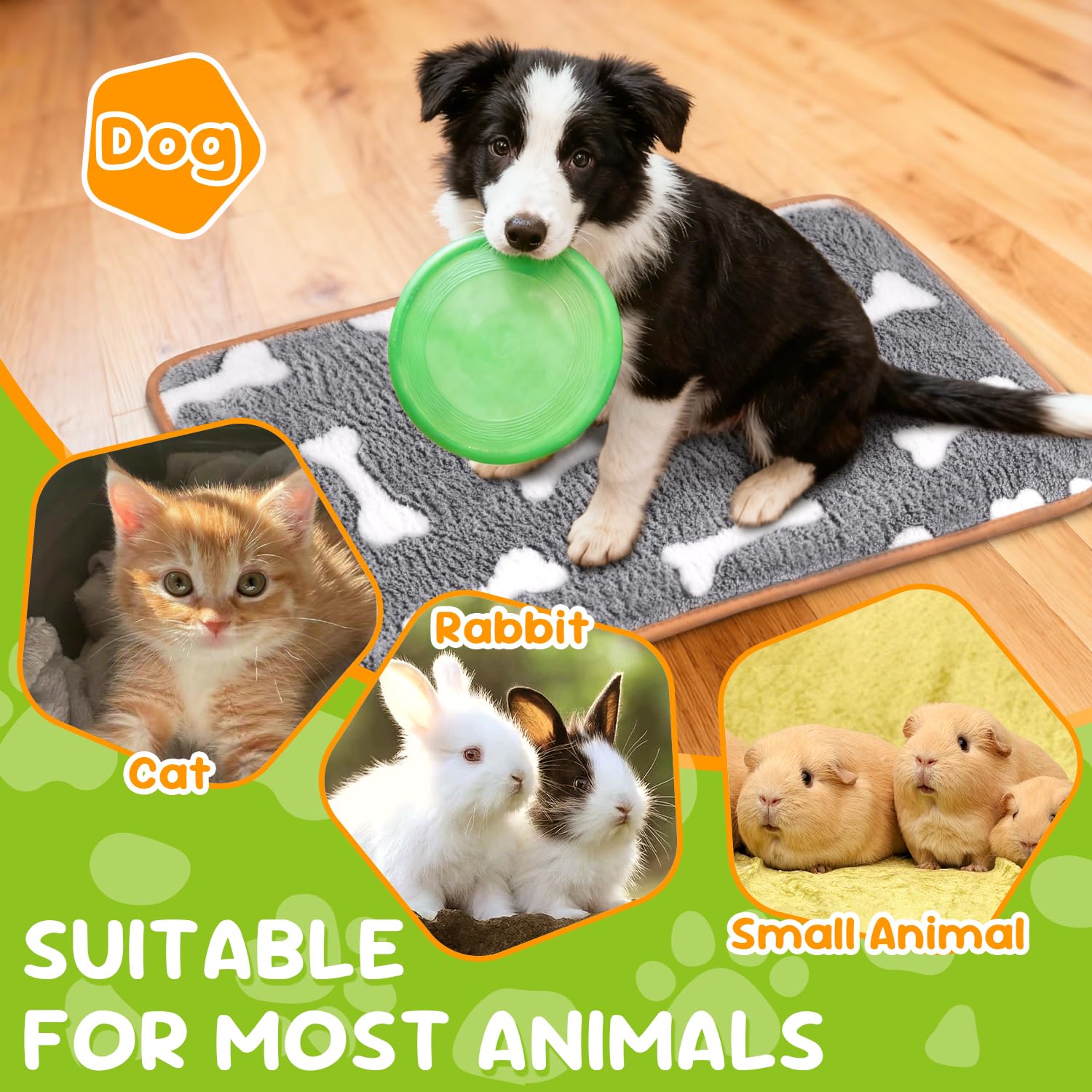 YedsIntu 24x16 inch mat serves as a warm pet bed.