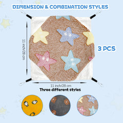 YedsIntu guinea pig hammock caramel starfish pattern adds playful rest space.