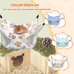 YedsIntu guinea pig hammock hooks close-up shows rust-resistant metal hardware.