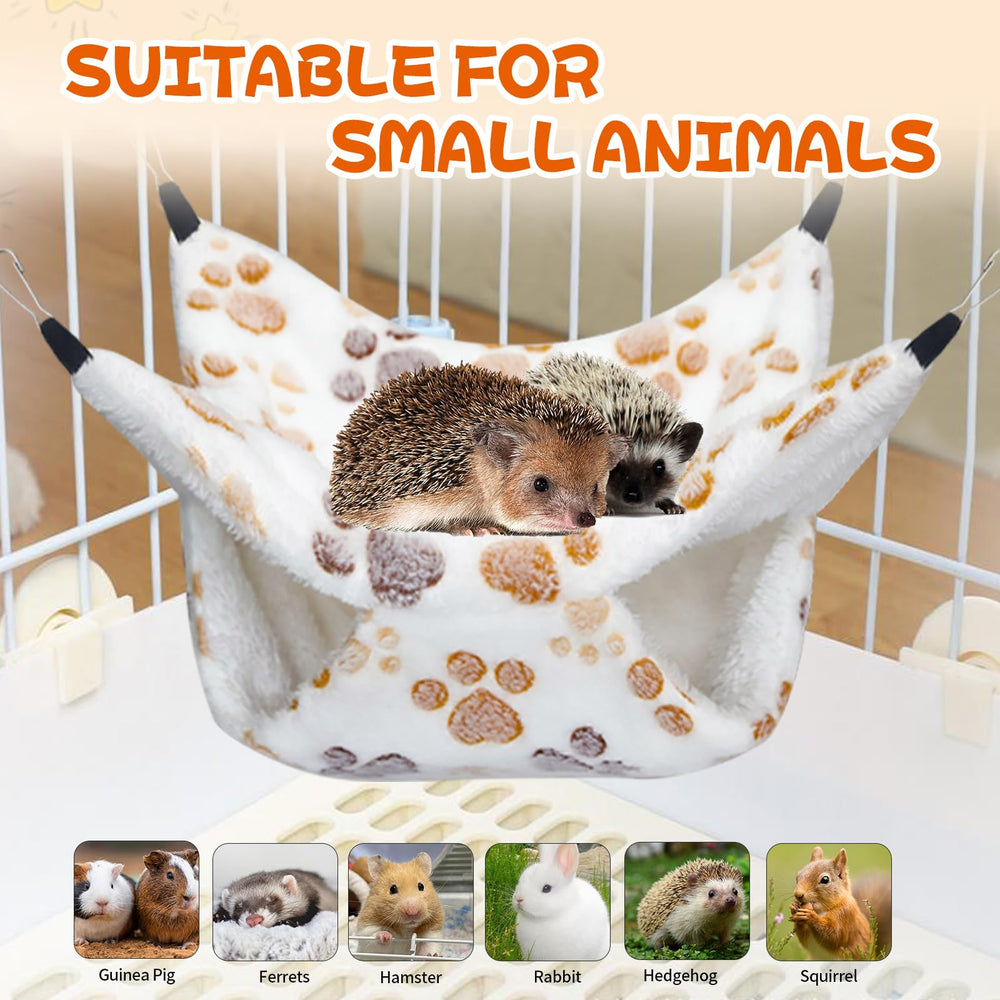 YedsIntu guinea pig hammock in cage demonstrates easy attachment and setup.