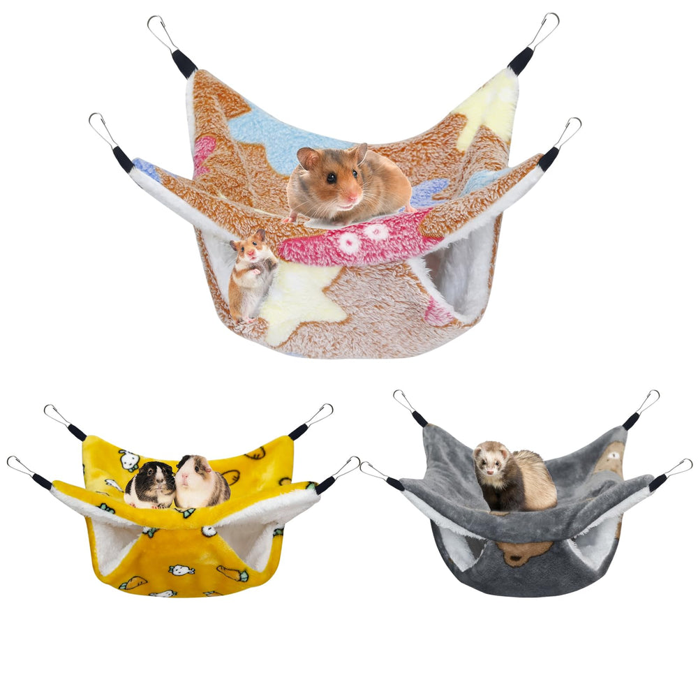 YedsIntu guinea pig hammock yellow carrot pattern for cozy cage lounging.