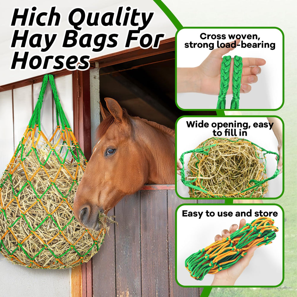 YedsIntu hay bag in trailer demonstrates easy hanging during travel.