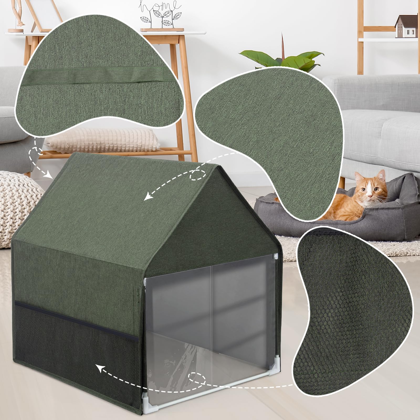 Yeebeny litter box cover closed case for privacy.