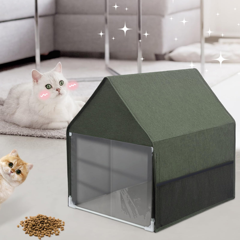 Yeebeny litter box cover side view showing enclosed shelter.
