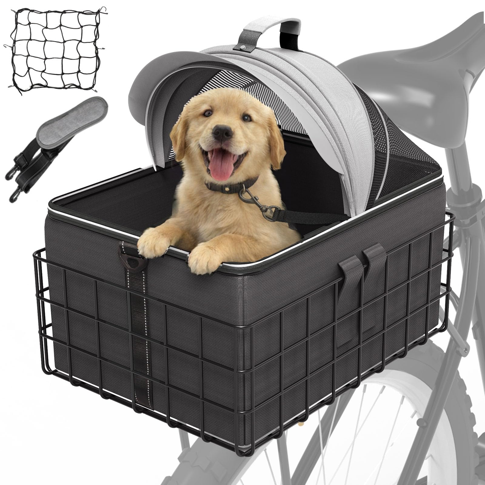 YEEGO DIRECT rear basket installation shows easy mounting for safer rides.