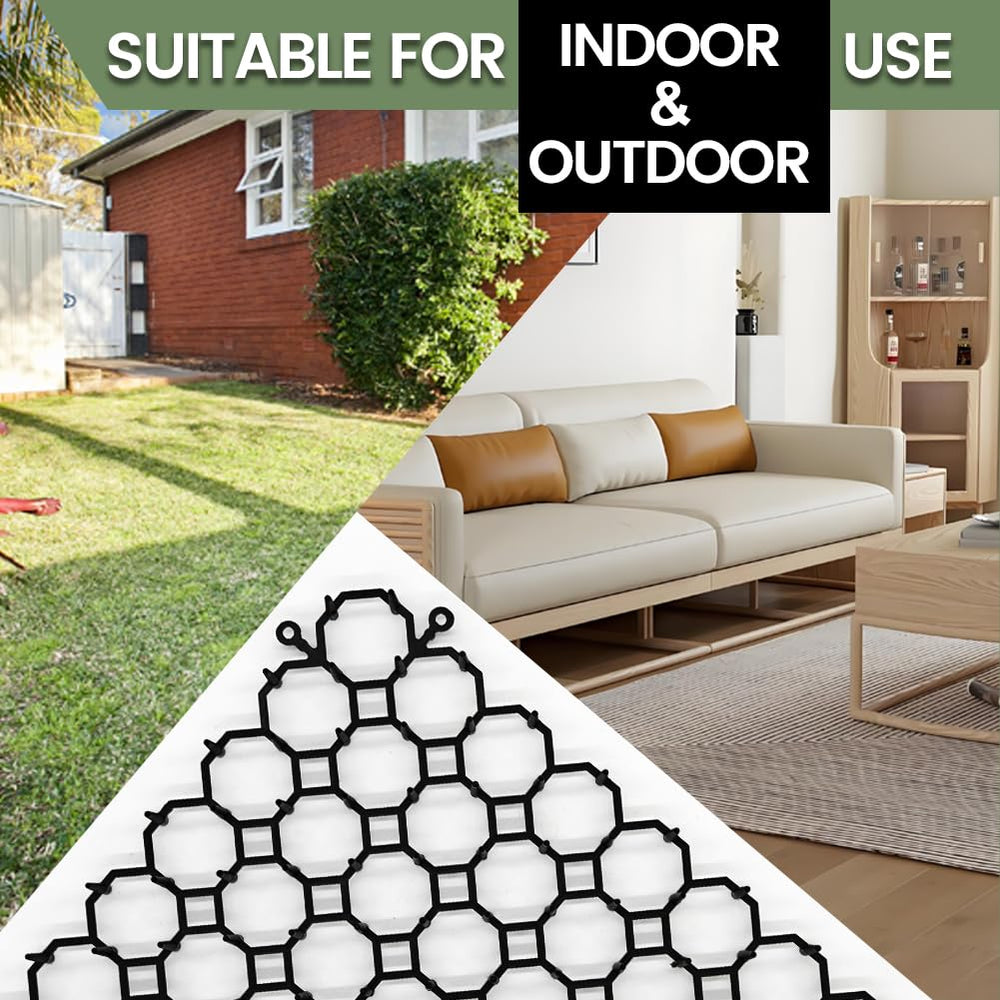 YeeLok deterrent mat protects flower beds from digging.