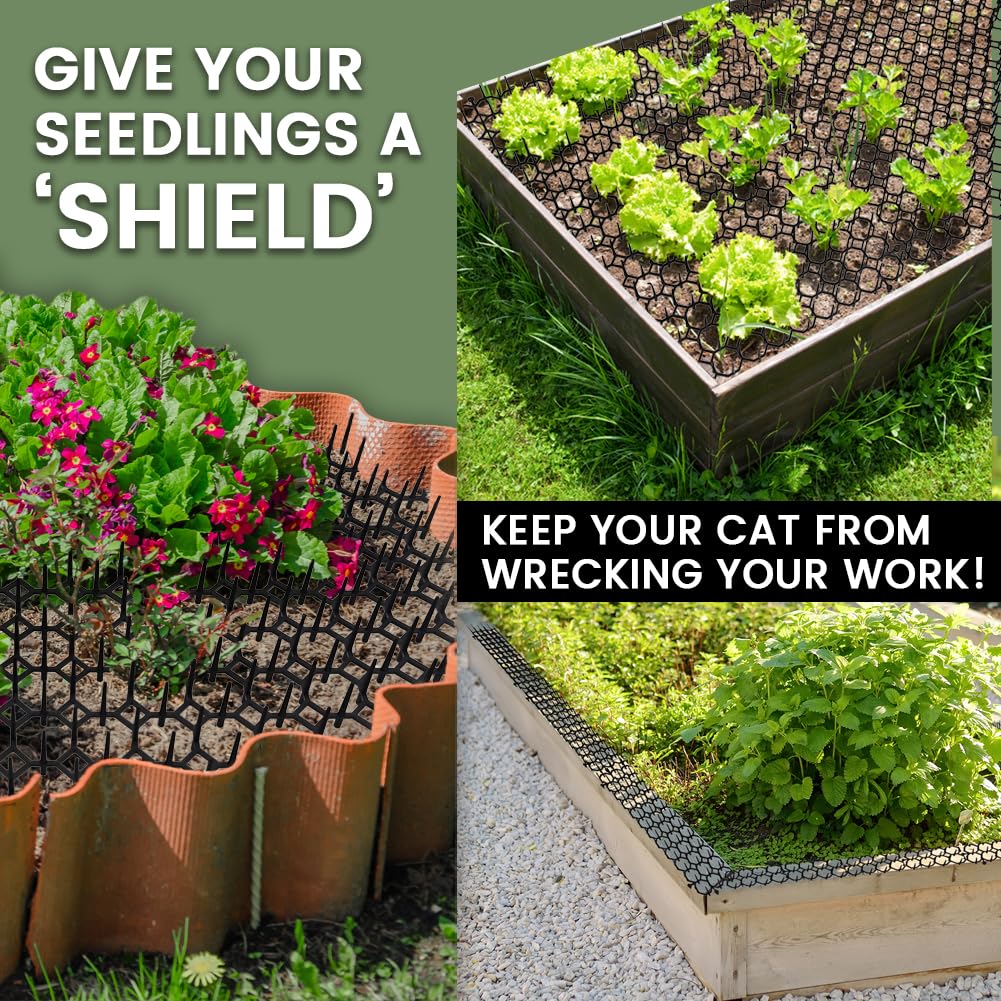 YeeLok cat training mat on patio helps define boundaries.