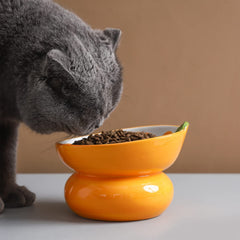 Yeexoxow orange-theme bowl supports portion control for healthier feeding and digestion.