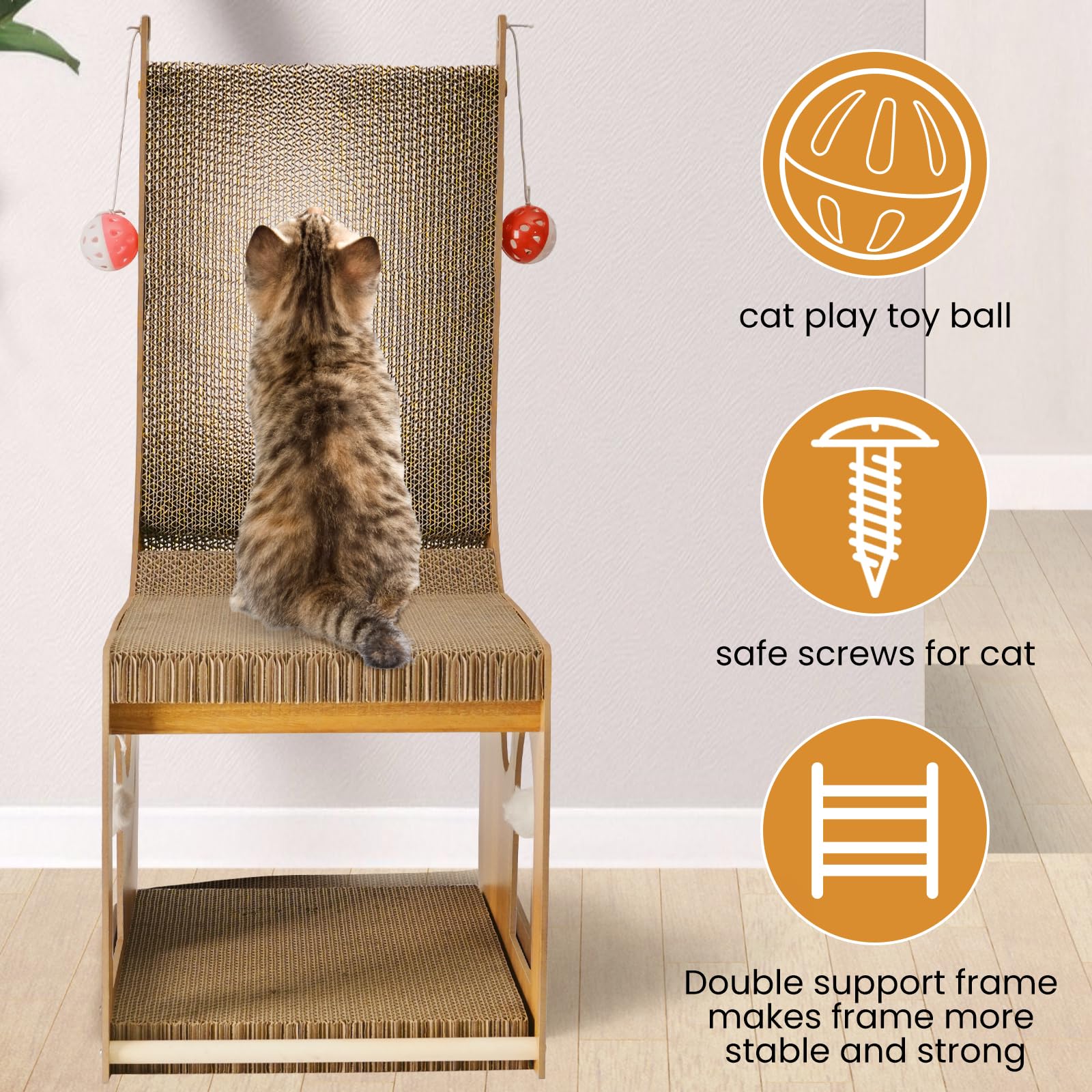YEMOO double-sided cat scratcher extends use and value for busy households