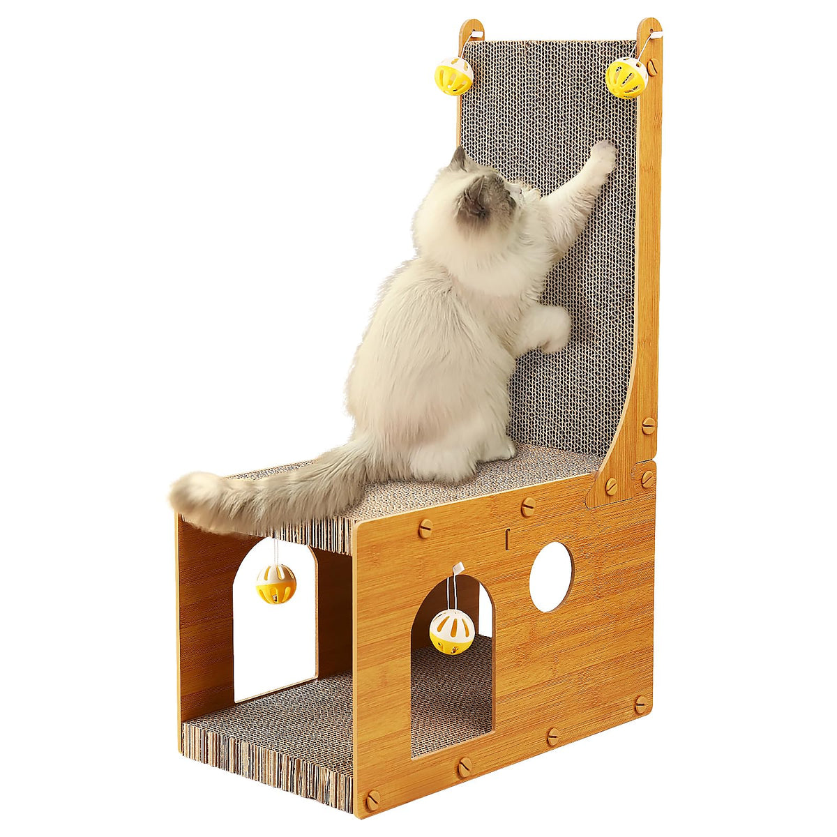 YEMOO Cat Scratcher L-shaped vertical wall mount for scratching and stretching