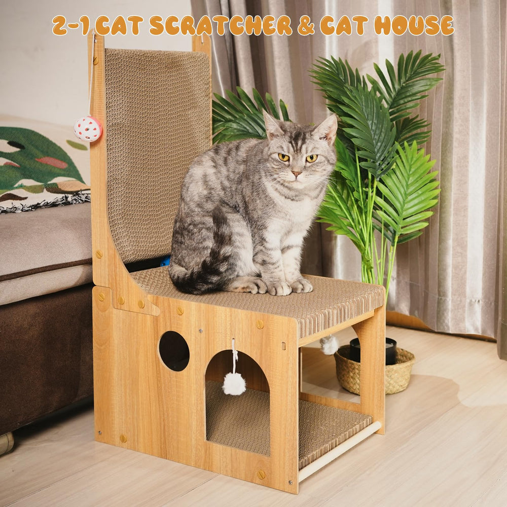 YEMOO can stand upright or lay flat, doubling as a cozy cat bed