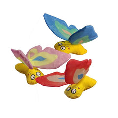 Yeowww! Butterfly catnip toy three-color bundle for engaging play and scent enrichment.