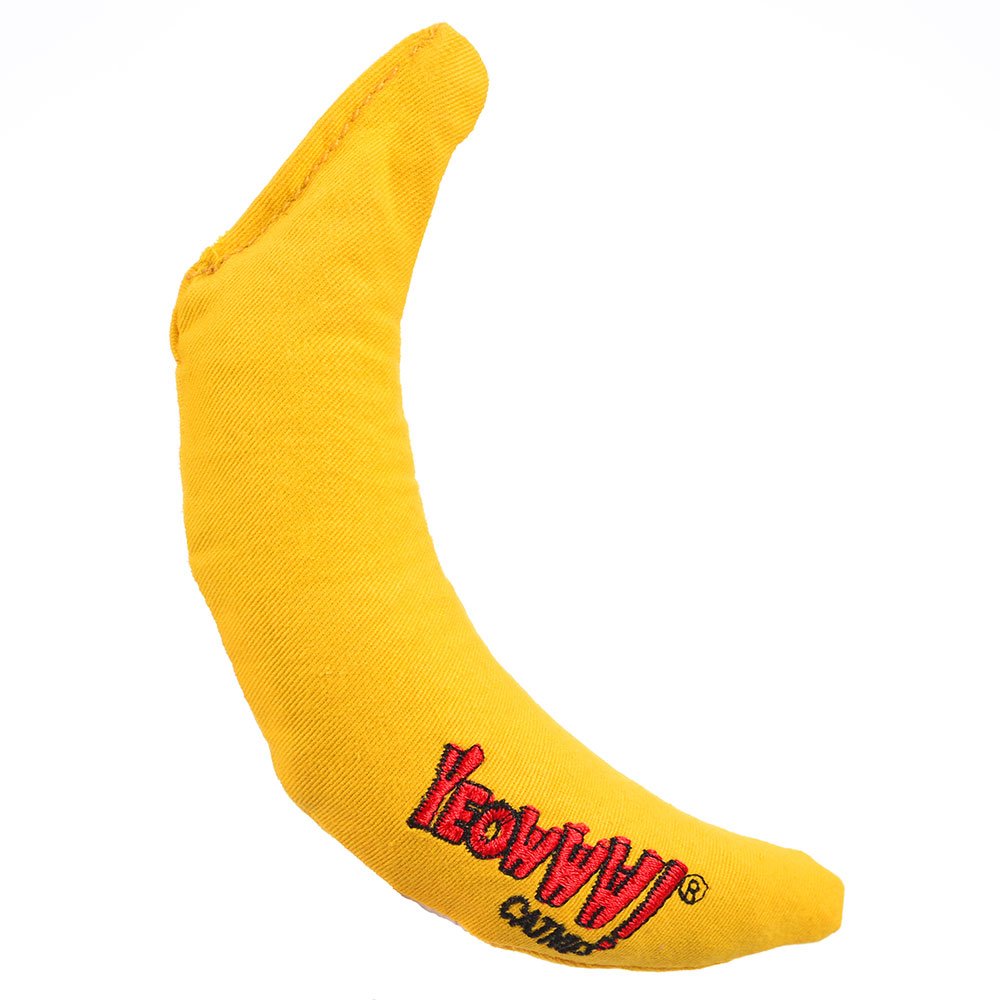 Yeowww! Banana catnip toy designed for nibbling and chasing fun