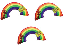Yeowww catnip rainbow toy 3-pack, vibrant colors invite active play.
