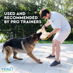 YES4QUALITY three-handle tug toy offers secure grip for trainer and dog