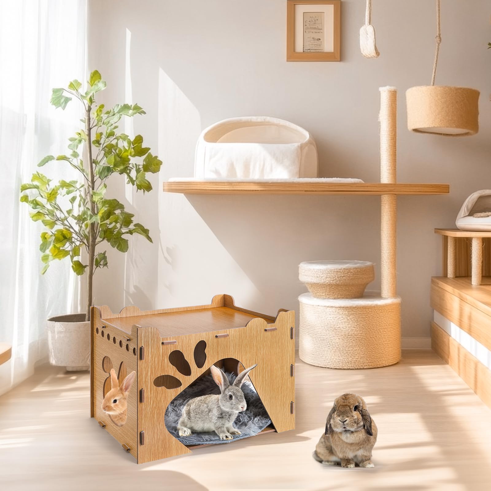 Yesland Rabbit Hideout assembly process demonstrating quick setup with rubber bands