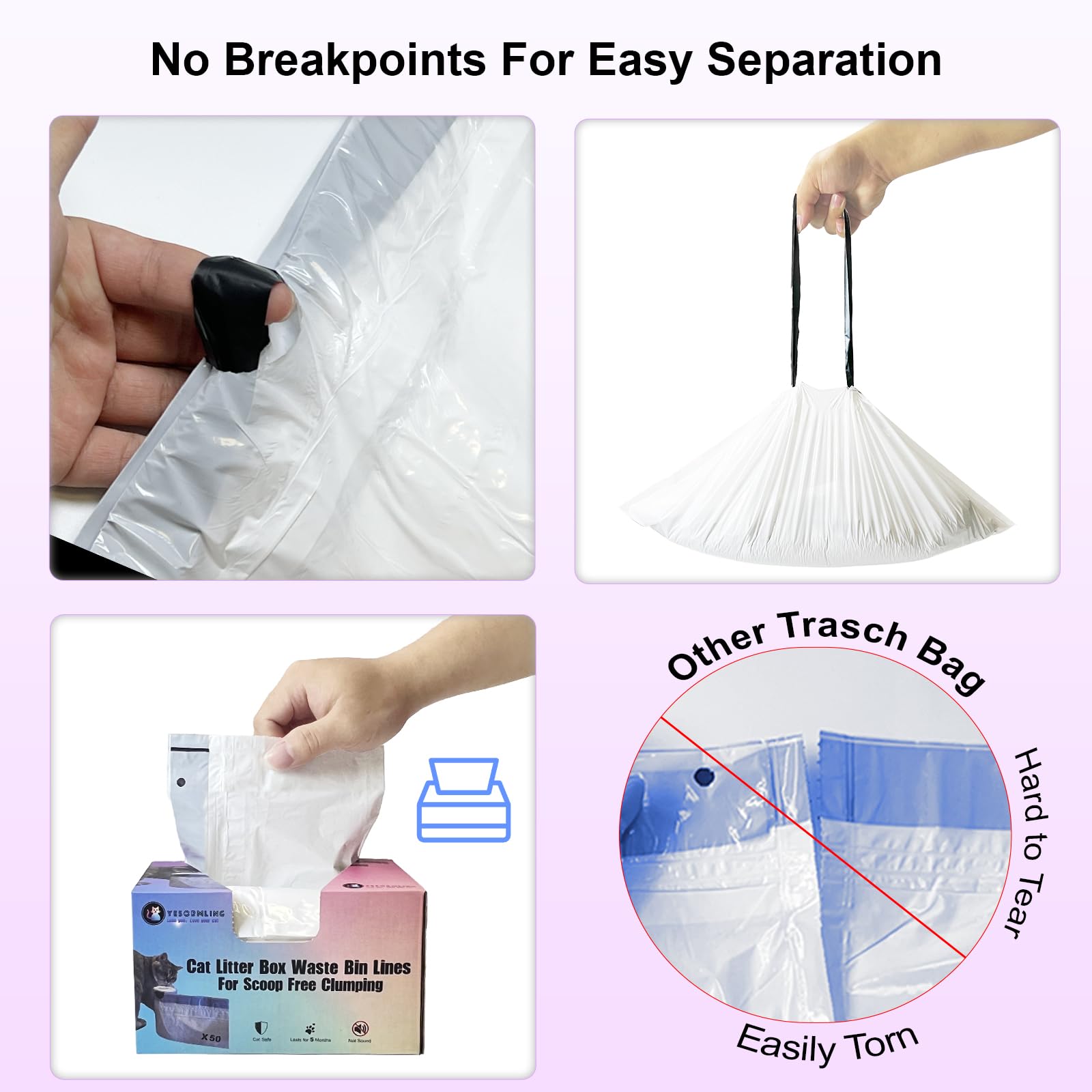 YESORMLING secure tie closure featured for leak protection