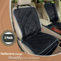 YESYEES seat protector for dogs with nonslip straps keeps your front seat secured.