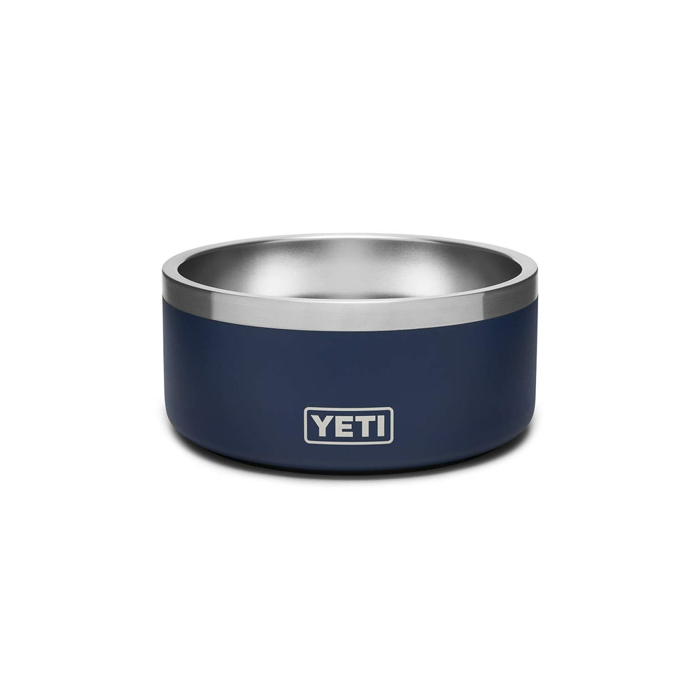 YETI Boomer 4 dog bowl navy front view showing 32-ounce capacity