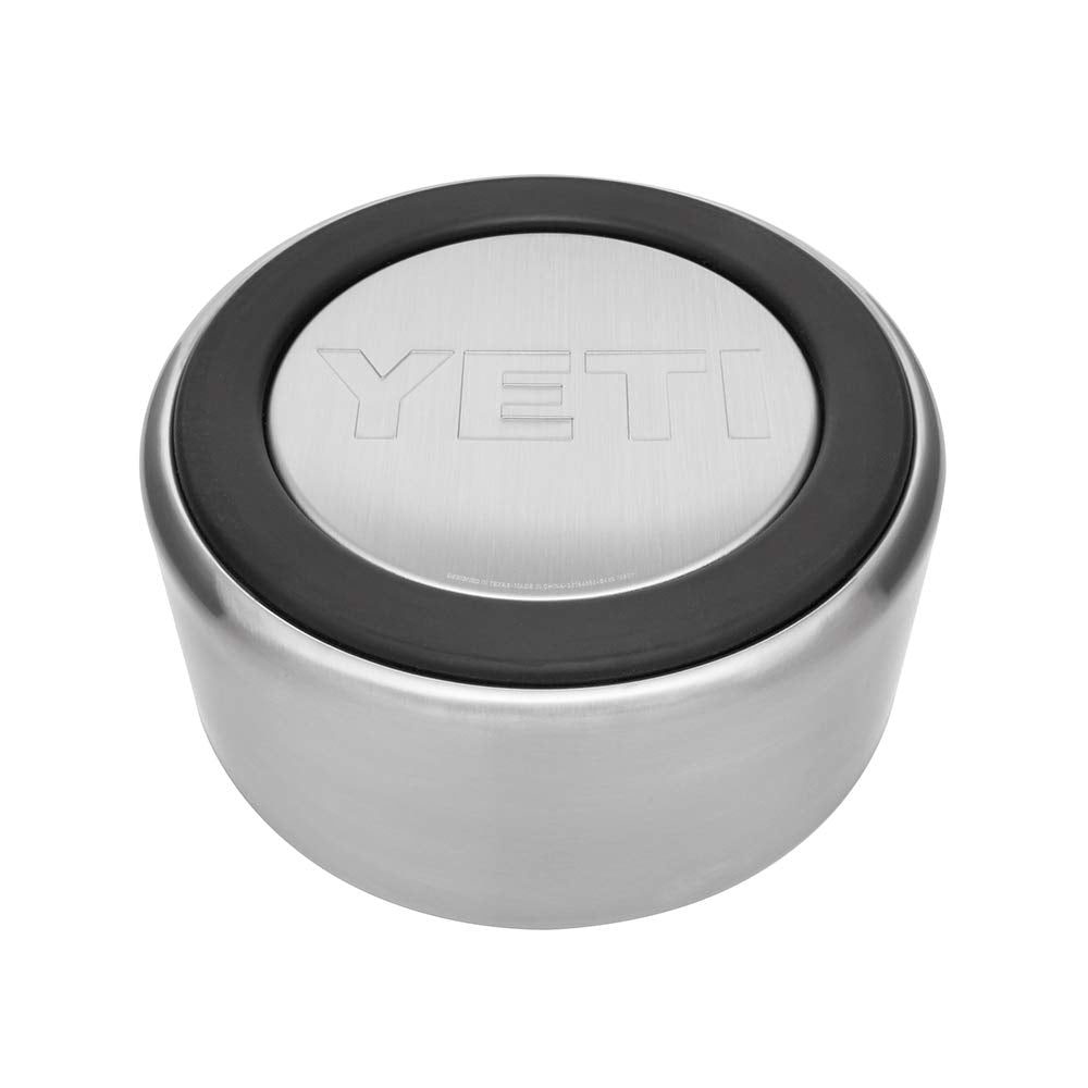 YETI Boomer 8 holds 64 ounces for kibble and water.