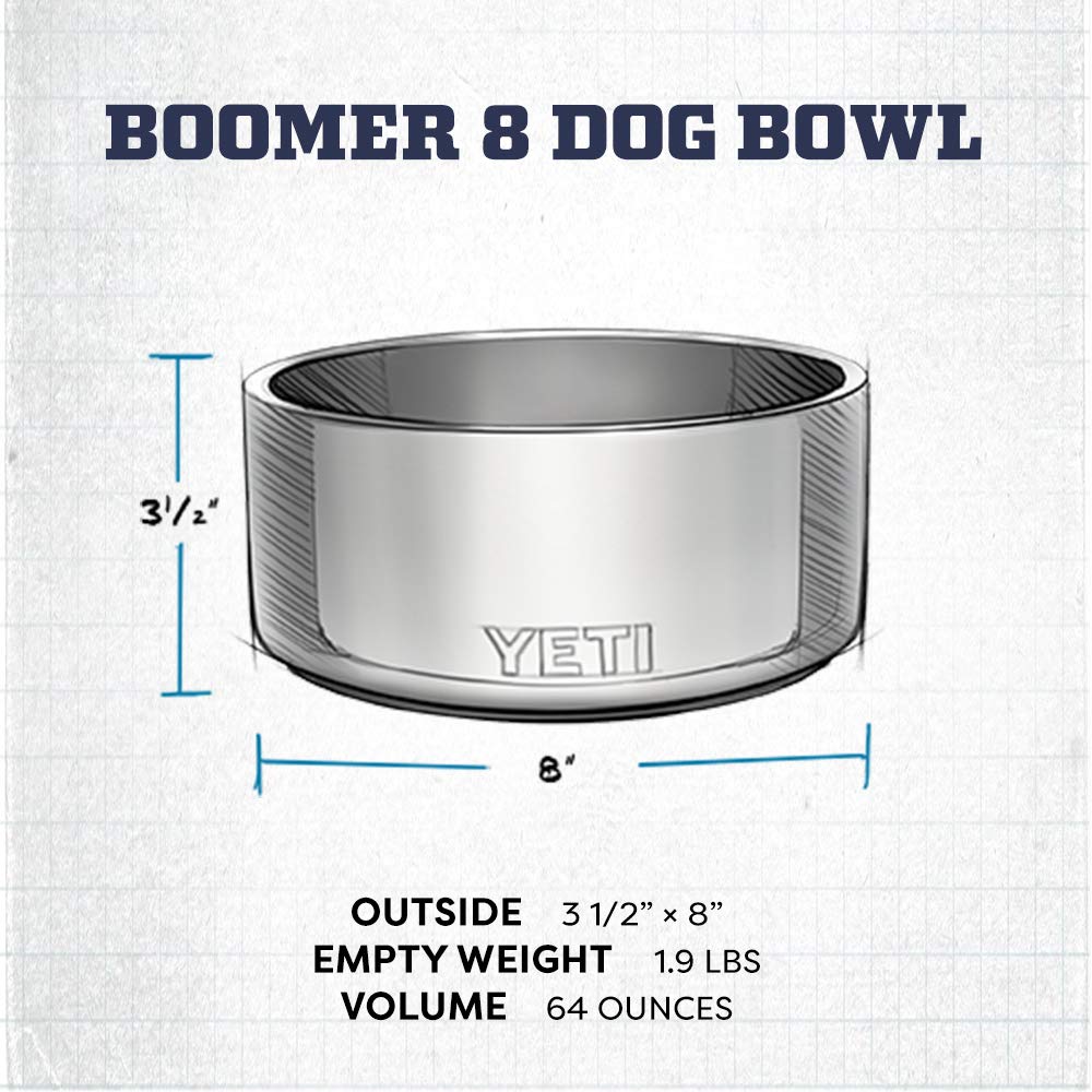 Durable 18/8 stainless steel resists dents and rust on the Boomer 8.