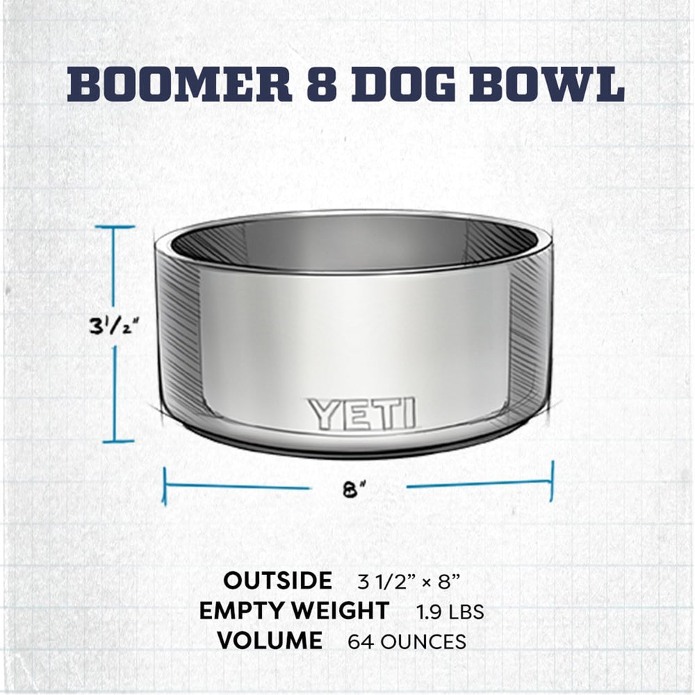 YETI Boomer dishwasher-safe design makes cleanup quick after adventures.