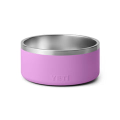 YETI Boomer stainless steel dish resists dents and rust for rugged outdoor use.