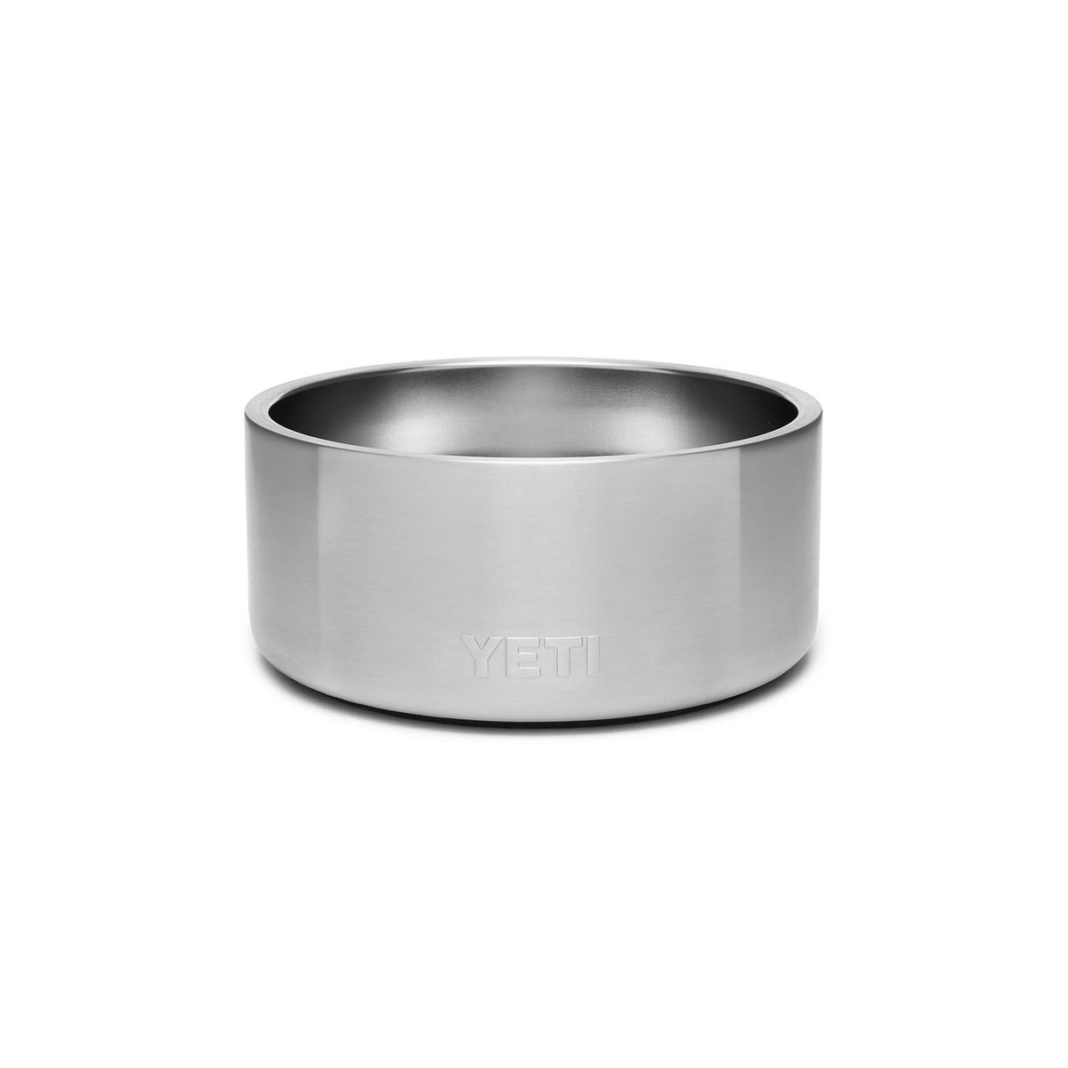 YETI Boomer 4 dog bowl in stainless steel holds kibble and water for daily meals.
