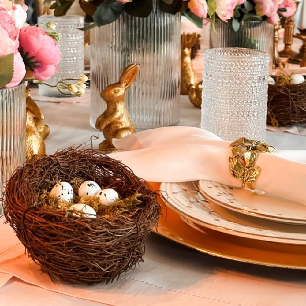 YEUQWJ Easter table decor nest, centerpiece ready for celebrations.