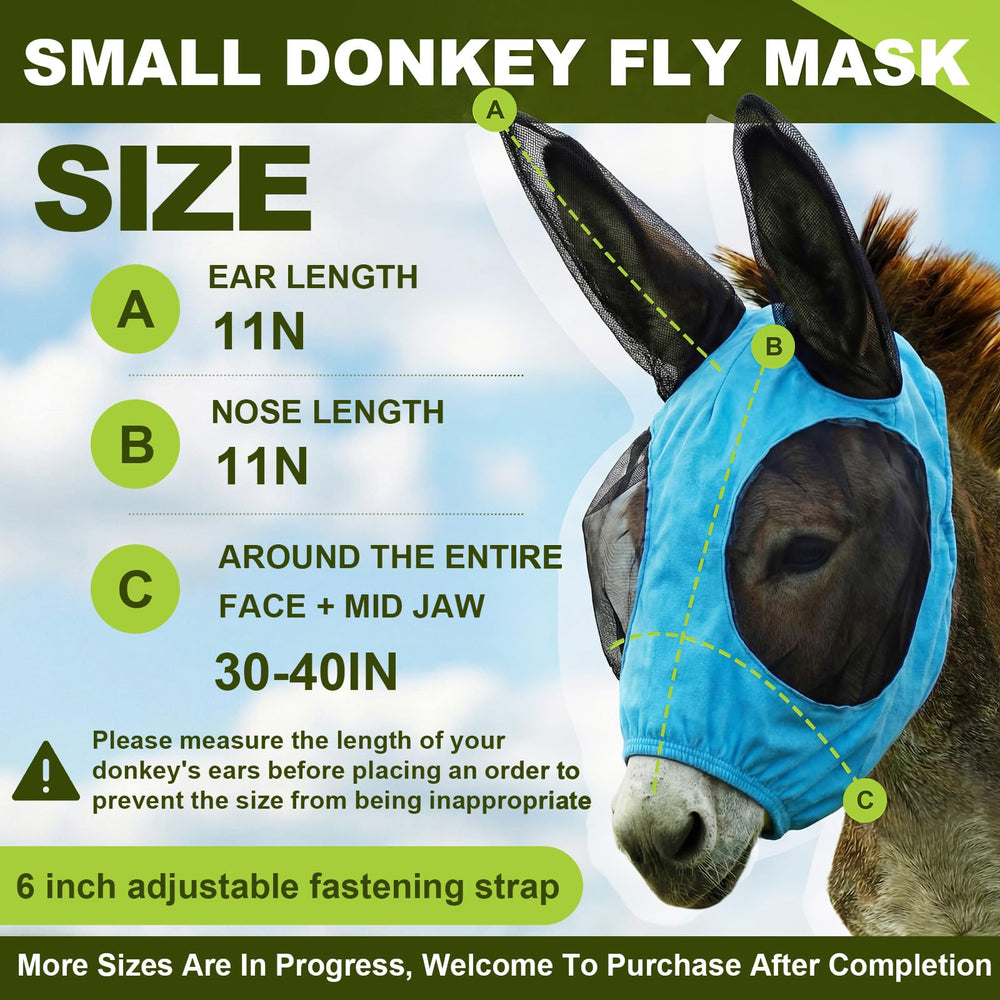 Yeyeplum donkey mask shows mesh eye openings for clear vision.