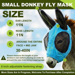 Yeyeplum donkey mask shows mesh eye openings for clear vision.
