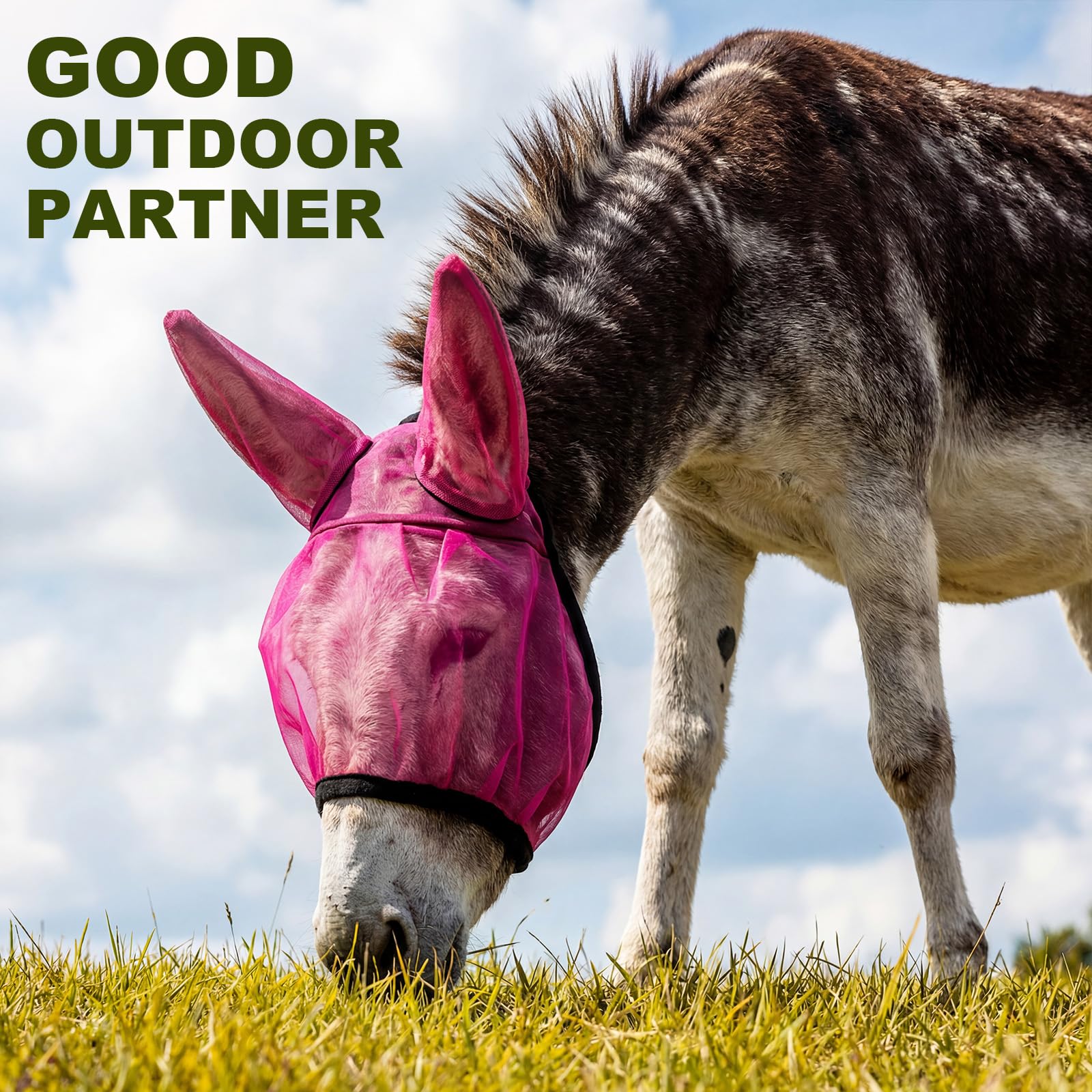 Yeyeplum fly mask is lightweight and folds easily for storage