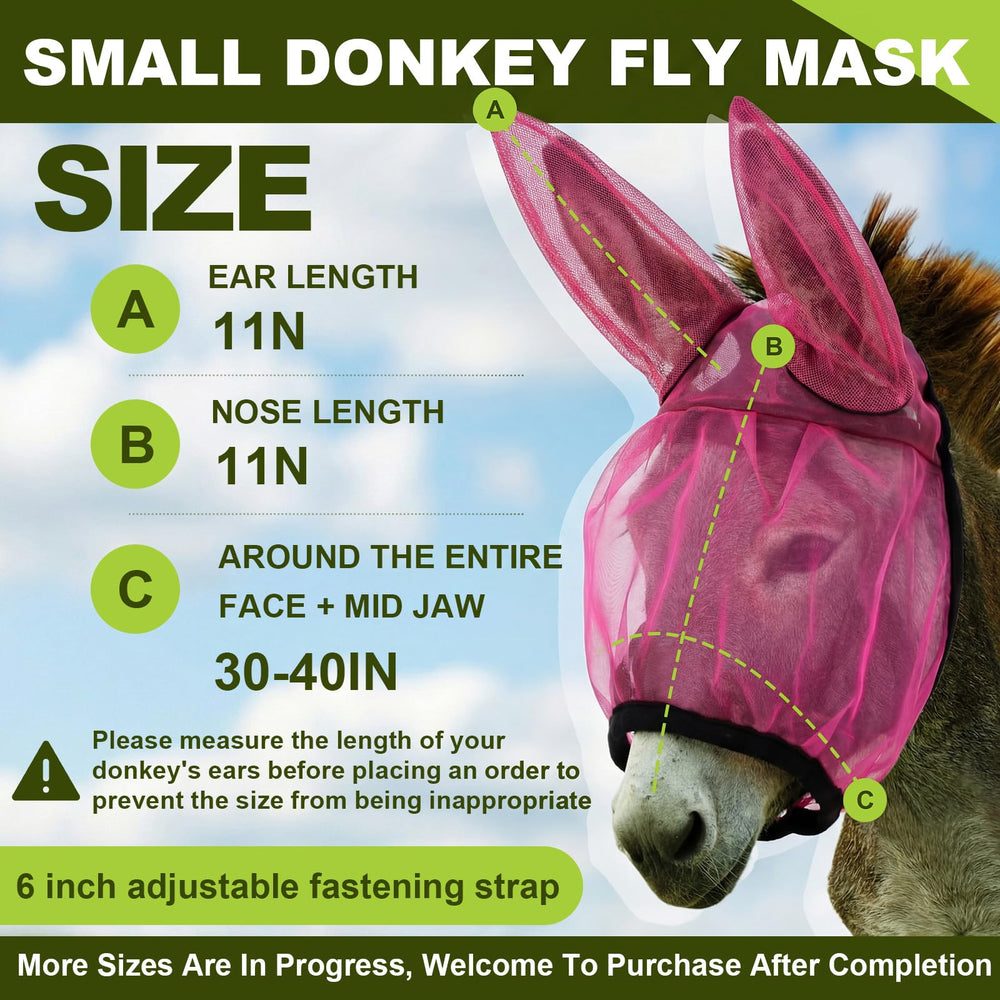 Yeyeplum donkey fly mask highlights ears protection for safe outdoor activities