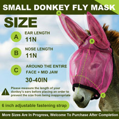Yeyeplum donkey fly mask highlights ears protection for safe outdoor activities