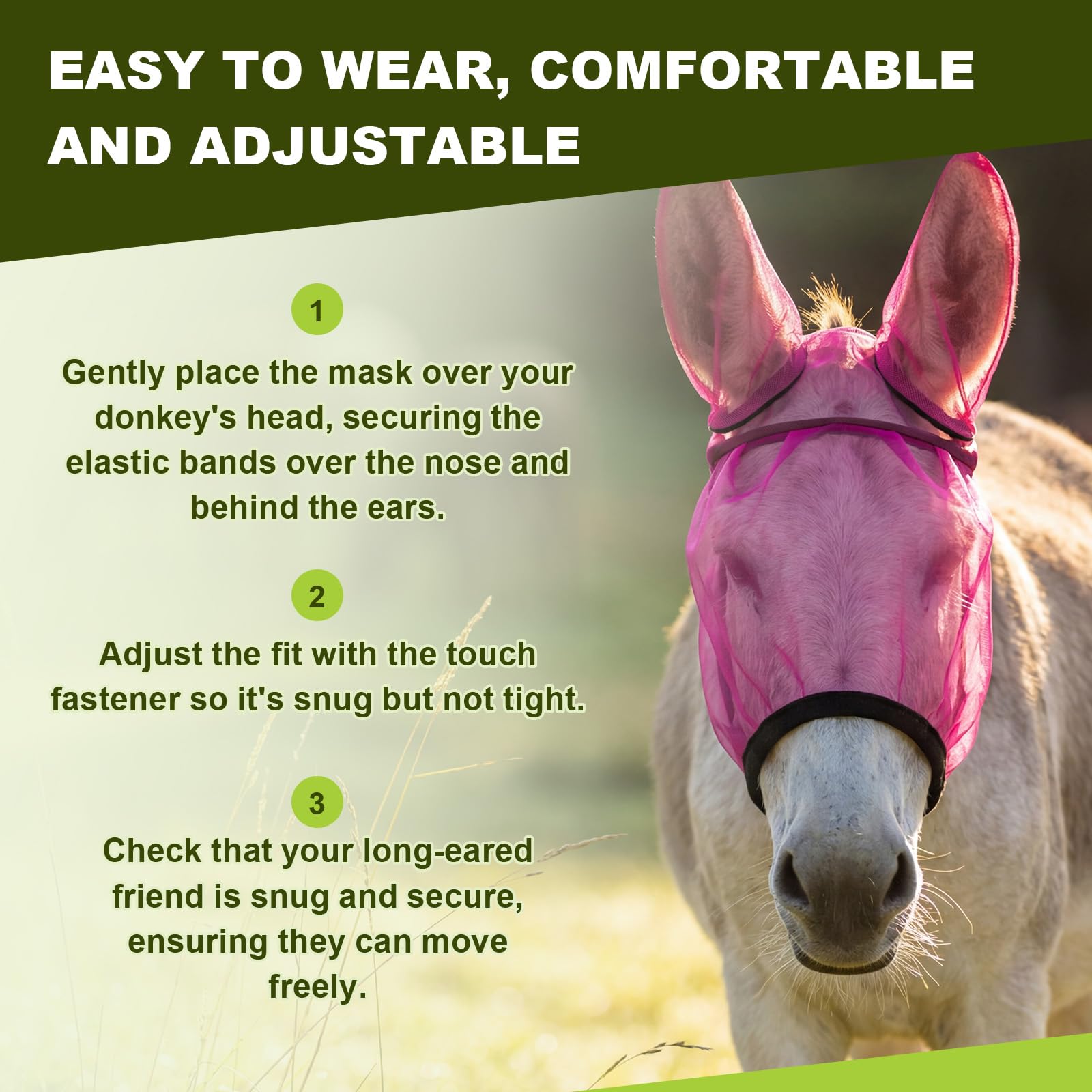 Yeyeplum mask uses durable nylon and elastic straps for daily wear