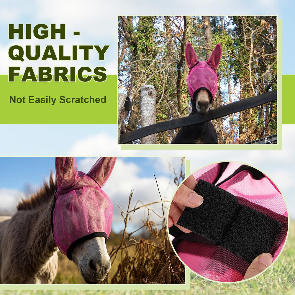 Yeyeplum mini donkey fly mask ideal for outdoor rides and turnout