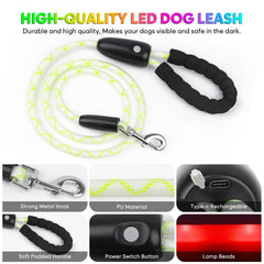 YFbrite waterproof silicone leash resists dirt and rain for daily outdoor use.