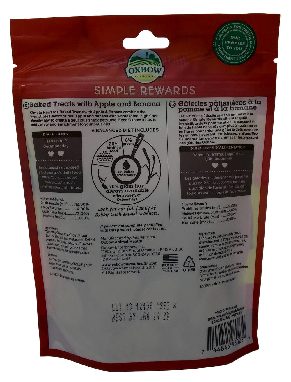 YFCACT apple-banana treats shown, ideal for rewarding playtime with your small pet.