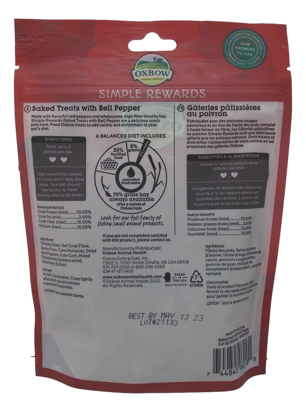 YFCACT bell pepper treats on display, offering a crunchy, rewarding nibble.