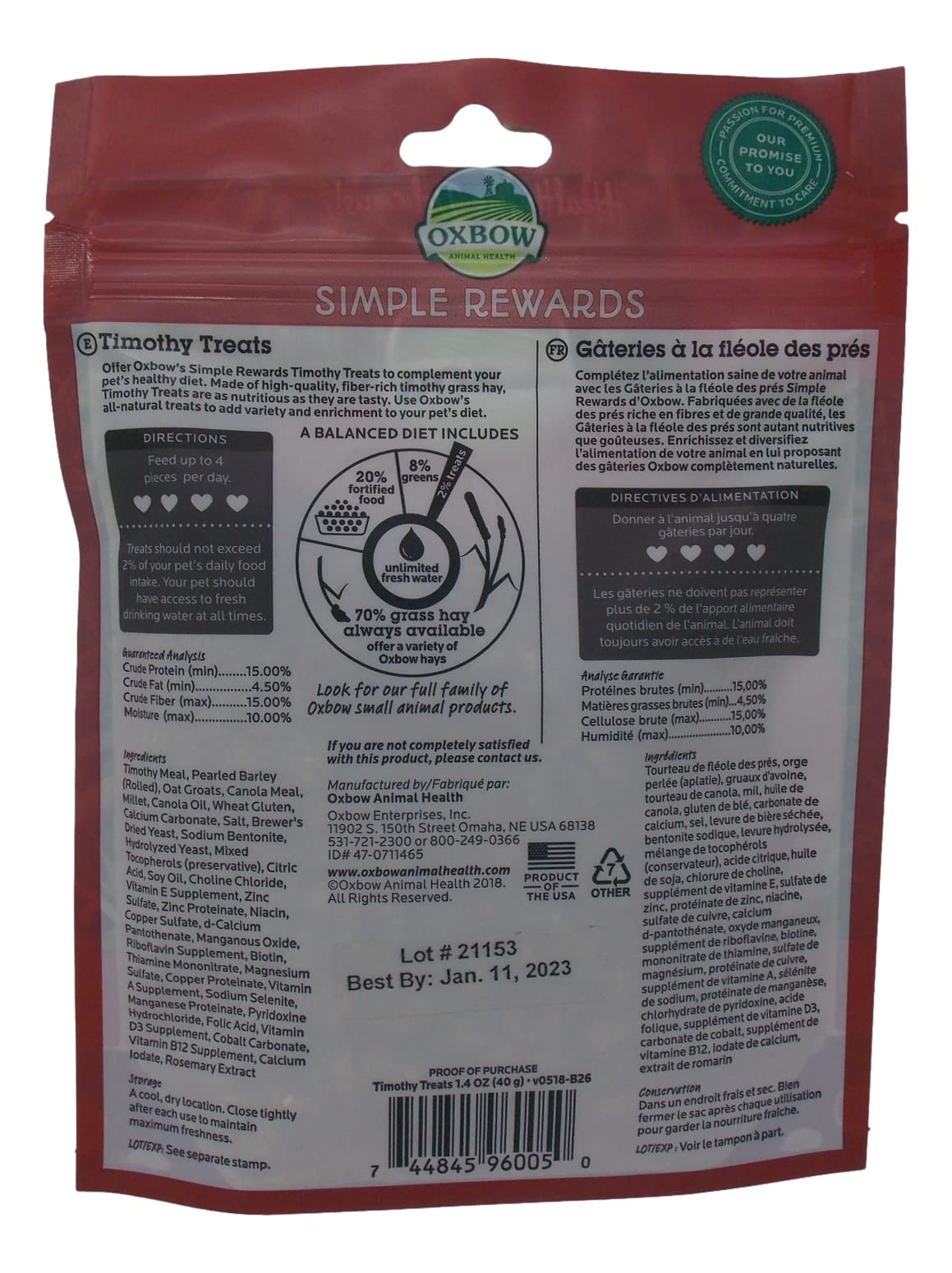 YFCACT Timothy treats highlighted, perfect for grazing moments and daily enrichment.